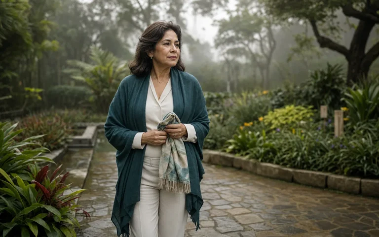 Mujer colombiana atravesando un duelo con serenidad y apoyo
